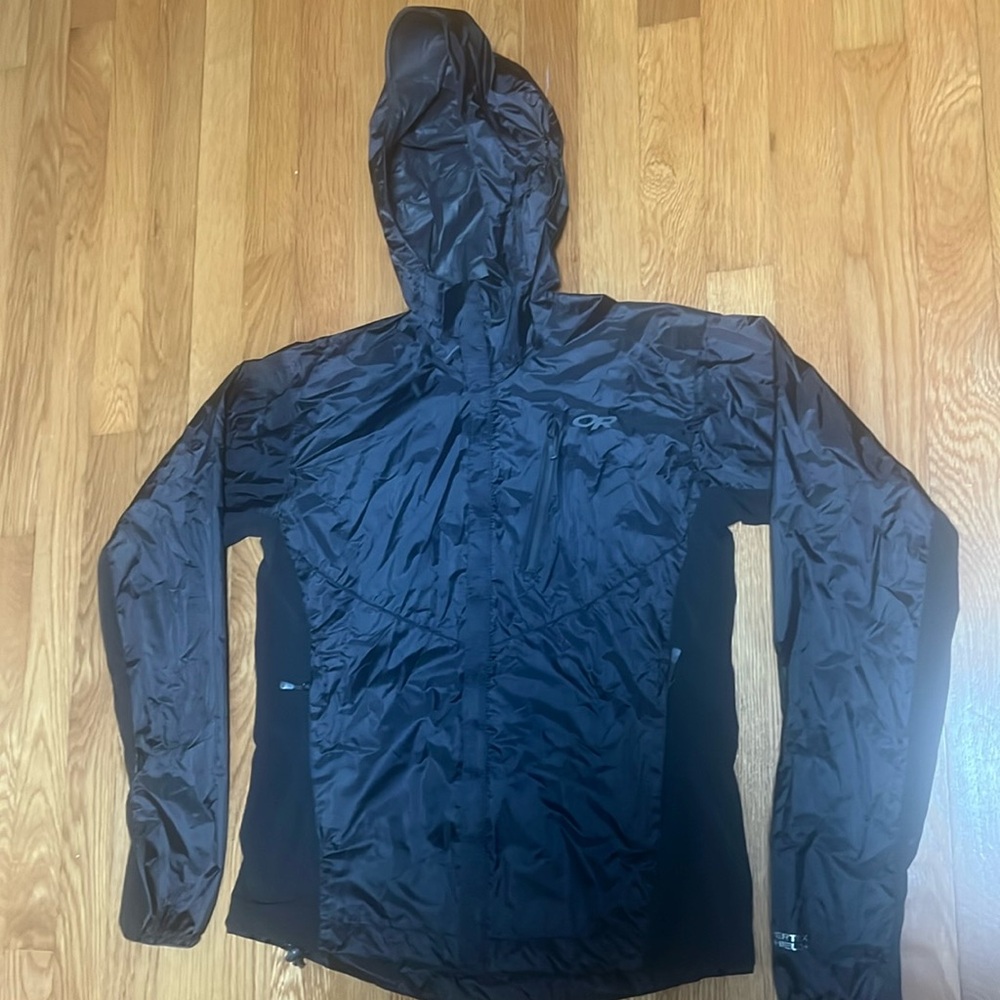 Women’s Outdoor Research XSmall Helium Rain Jacket Black